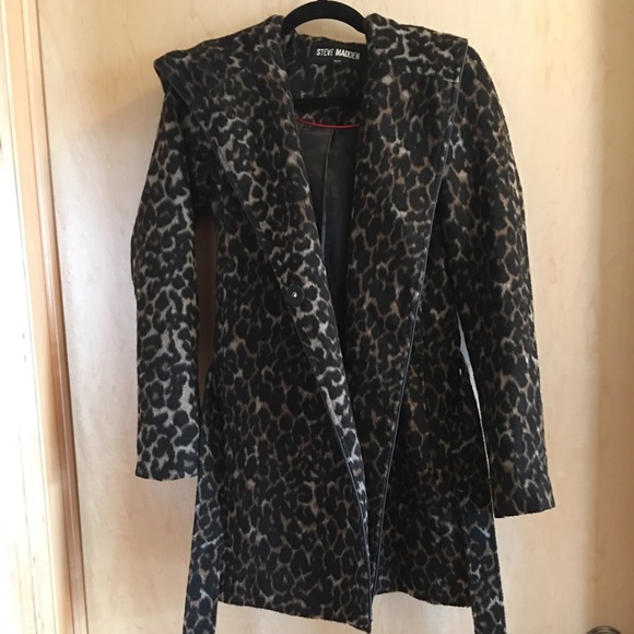 leopard print wrap coat